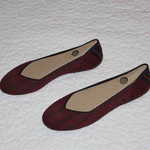 Rothy’s "The Flat" Merino Collection in Bordeaux Herringbone